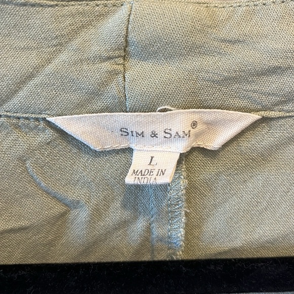 Sim & Sam green cropped top, L - Picture 2 of 5